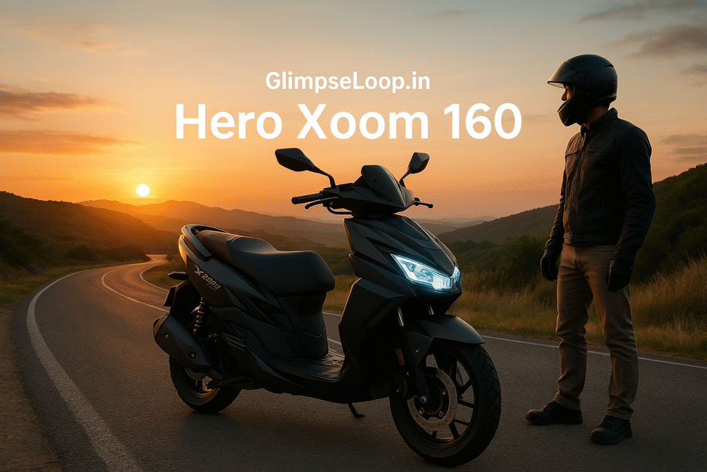 Hero Xoom 160 स्कूटर का साइड प्रोफाइल