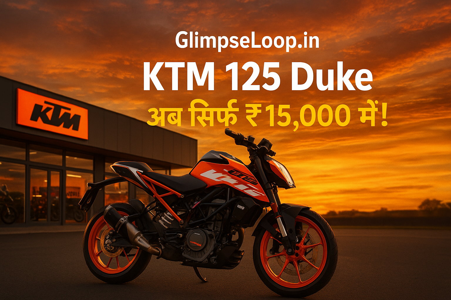 KTM 125 Duke स्पोर्ट बाइक का साइड प्रोफाइल